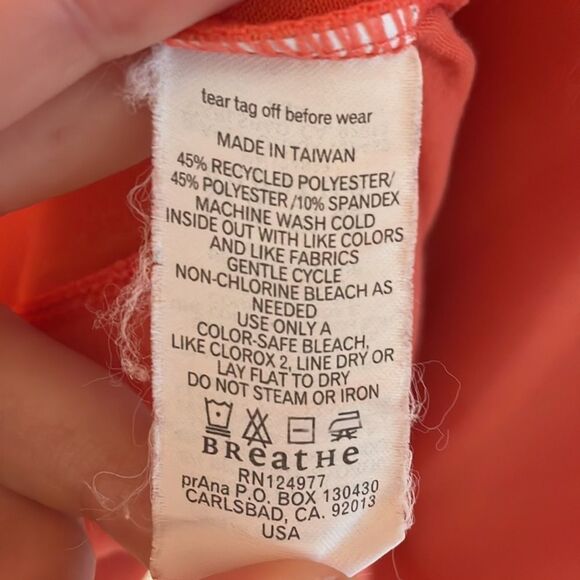 Prana Twist Front Jersey Dress in Coral Pink Size Small - Picture 4 of 6